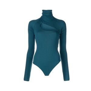 ALIX NYC Carder Cut Out Ribbed Turtleneck Long Sleeve Bodysuit